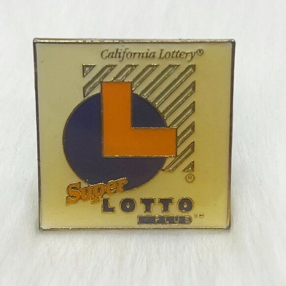 🔮 5/$25 Vintage California Lottery Super Lotto‎ Plus Pin - Picture 1 of 2